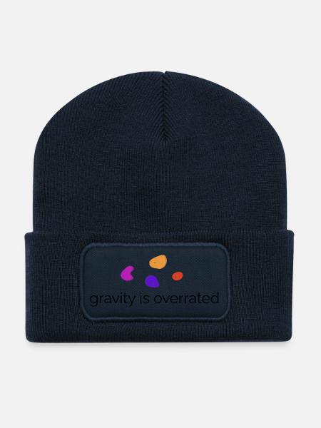 Gravity is overrated - Bouldern Design - Recycelte Patch Beanie - French Navy