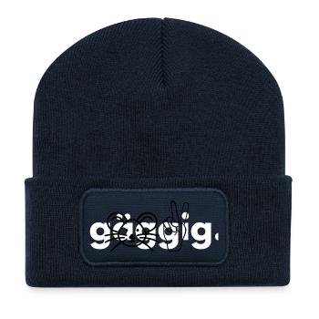Gäggig - Design von Vany schreibt - Recycelte Patch Beanie - French Navy - Vorne