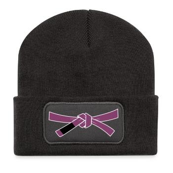 Purplebelt - Purple Belt - Recycled Patch Beanie - dark grey - Front