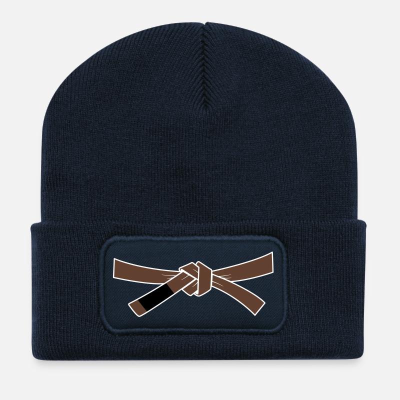 Brownbelt - Braungurt - Recycelte Patch Beanie - French Navy
