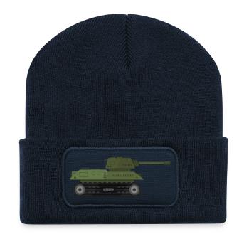 Char militaire - Beanie recyclé à patch - bleu marine - Devant
