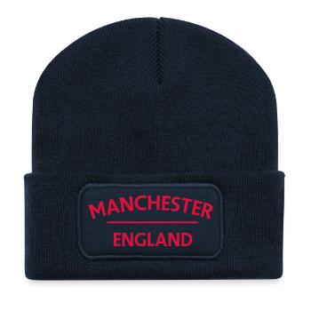 Manchester – Angleterre Lyrique - Beanie recyclé à patch - bleu marine - Devant