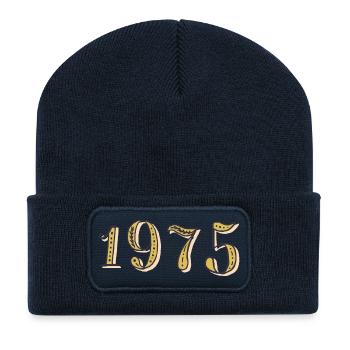 1975 Vintage 1975 Birthday Gift - Recycled Patch Beanie - french navy - Front
