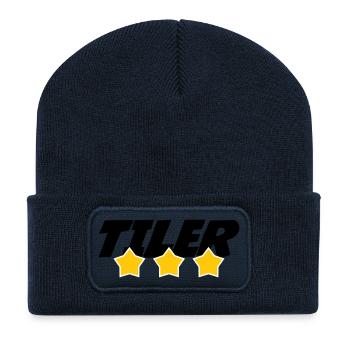 Fliesenleger – professioneller Fliesenleger-Präzisionshandel - Recycelte Patch Beanie - French Navy - Vorne