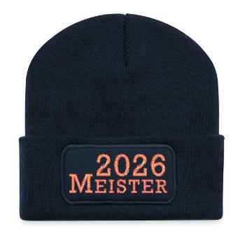 Meister 2026 Meisterschaft - Recycelte Patch Beanie - French Navy - Vorne