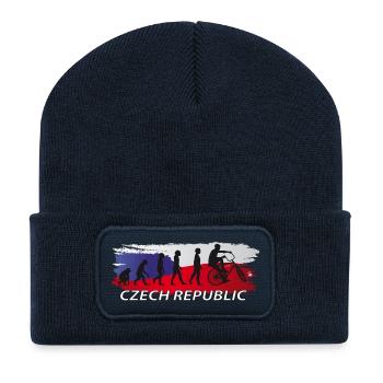 Radball | Cycle Ball, Czech Republic - Recycelte Patch Beanie - French Navy - Vorne