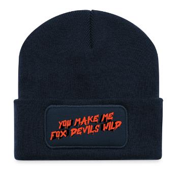 you make me fox devils wild - Recycelte Patch Beanie - French Navy - Vorne