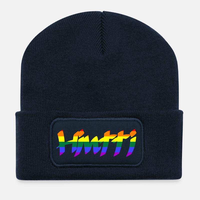 rainbow price - Recycled Patch Beanie - french navy