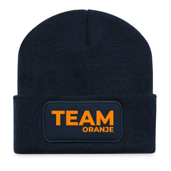 Team Oranje - Nederland - Netherlands Niederlande - Recycled Patch Beanie - french navy - Front