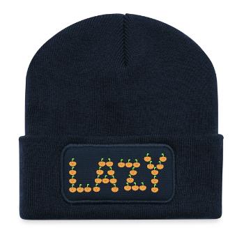 Pumpkin lazy - Recycled Patch Beanie - french navy - Front