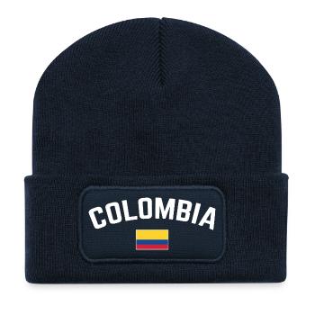 Colombie  - Beanie recyclé à patch - bleu marine - Devant