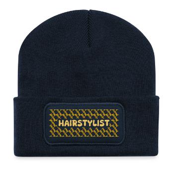 Vocation : Coiffeur - Beanie recyclé à patch - bleu marine - Devant