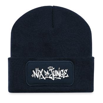 Lustiger Spruch Handschrift Graffiti - Recycelte Patch Beanie - French Navy - Vorne
