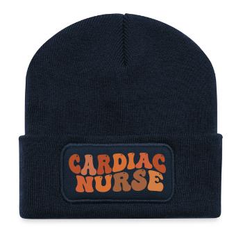 Herzpfleger-Pflegegeschenk - Recycelte Patch Beanie - French Navy - Vorne