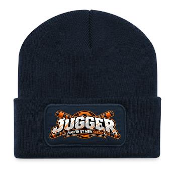 Jugger Cardio Kampf - Recycelte Patch Beanie - French Navy - Vorne
