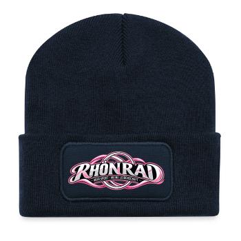 Rhönrai Sportlogo: Leidenschaft & Kraft - Recycelte Patch Beanie - French Navy - Vorne