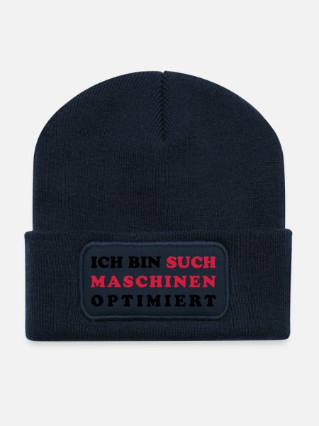 Suchmaschine SEO - Recycelte Patch Beanie - French Navy