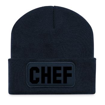 chef - Recycelte Patch Beanie - French Navy - Vorne