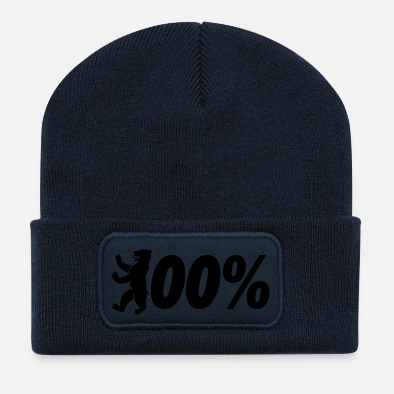100% Berlin - Recycelte Patch Beanie - French Navy