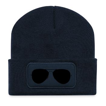 C'est ça la classe ! - Beanie recyclé à patch - bleu marine - Devant