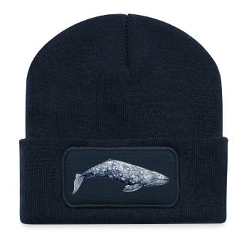Gray whale - Gray whale - Baleine grise - Recycled Patch Beanie - french navy - Front