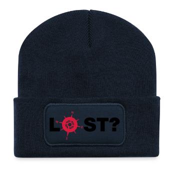 lost__f2 - Recycled Patch Beanie - french navy - Front
