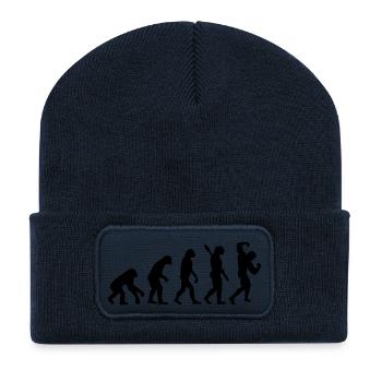 Evolution of Bodybuilding - Recycelte Patch Beanie - French Navy - Vorne