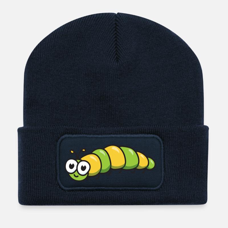 Raupe - Recycelte Patch Beanie - French Navy