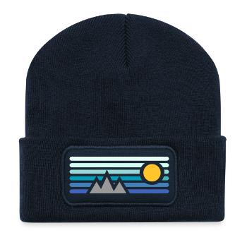 Berge - Recycelte Patch Beanie - French Navy - Vorne