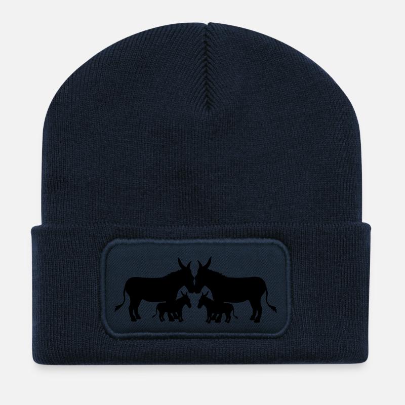2 kinder baby kind kleines junges familie mama pap - Recycelte Patch Beanie - French Navy