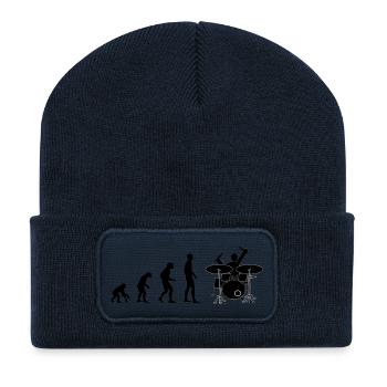 drummer evolution - Recycelte Patch Beanie - French Navy - Vorne