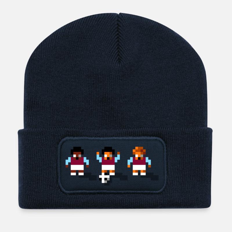 Soccer Claret and Blue - Recycled Patch Beanie - french navy