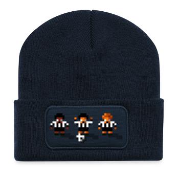 Soccer Black and White - Recycled Patch Beanie - french navy - Front