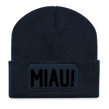 MIAU! - Recycelte Patch Beanie - French Navy - Vorne