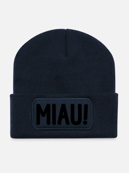 MIAU! - Recycelte Patch Beanie - French Navy