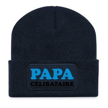 Single Dad - Recycled Patch Beanie - french navy - Front