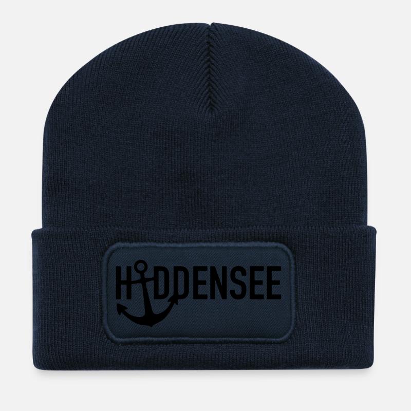 Hiddensee mein Anker - Recycelte Patch Beanie - French Navy