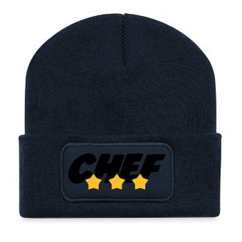 Chef - Cuisine - Patron - Boss - Cooking - Food - Recycled Patch Beanie - french navy - Front
