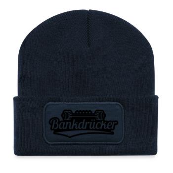 bankdruecker_gu1 - Recycelte Patch Beanie - French Navy - Vorne