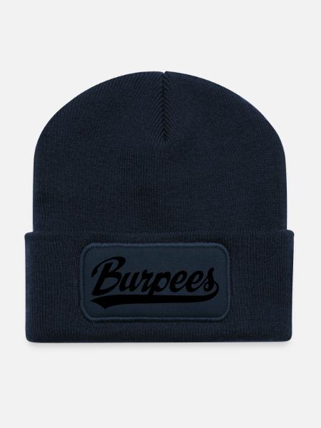 Burpees - Beanie recyclé à patch - bleu marine