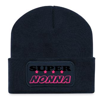 Super nonna - Recycelte Patch Beanie - French Navy - Vorne