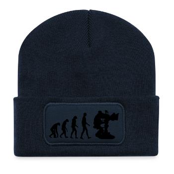 Cameraman / Camera / Kameramann / Kamera - Recycelte Patch Beanie - French Navy - Vorne