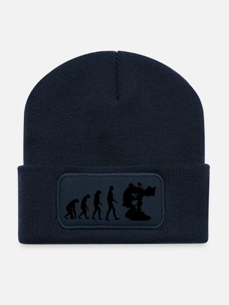 Cameraman / Camera / Video / Cadreur - Beanie recyclé à patch - bleu marine