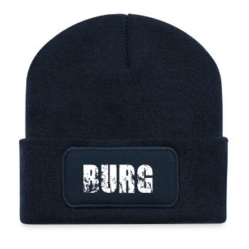 Burg - Recycelte Patch Beanie - French Navy - Vorne
