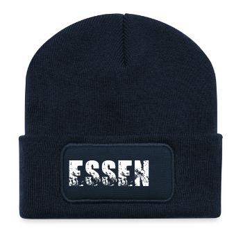 Essen - Recycelte Patch Beanie - French Navy - Vorne
