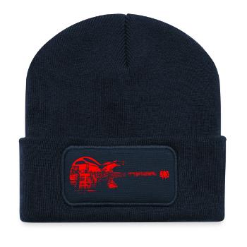 Tee shirt rock - Beanie recyclé à patch - bleu marine - Devant