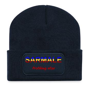Sarmale Roumanie - Beanie recyclé à patch - bleu marine - Devant