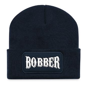 bobber chopper biker autocollant de croisière autocollant - Beanie recyclé à patch - bleu marine - Devant
