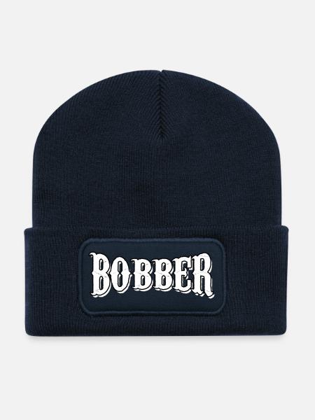 bobber chopper biker cruisen aufkleber sticker - Recycelte Patch Beanie - French Navy