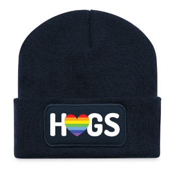 Câlins LGBT - Beanie recyclé à patch - bleu marine - Devant